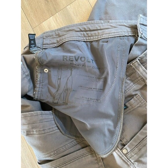 Kuhl Revolt Mens 38x34 Gray Cargo Stretch Outdoor Hiking Pants Moisture Wicking - Picture 5 of 12